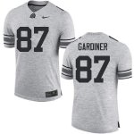 NCAA Ohio State Buckeyes Men's #87 Ellijah Gardiner Gray Nike Football College Jersey WUQ4345ZM